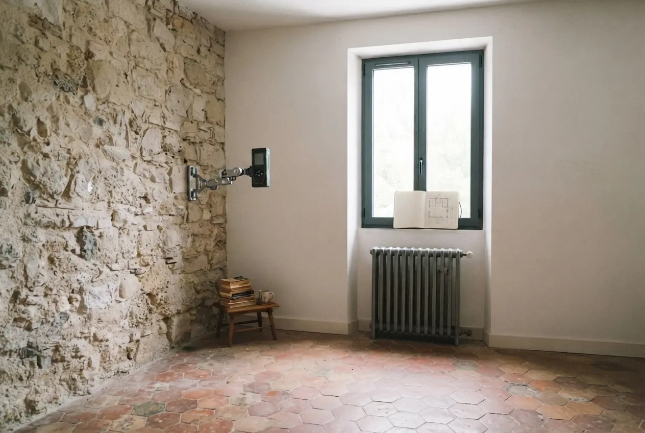 Relevé de bilan thermique réalisé dans un logement du centre historique